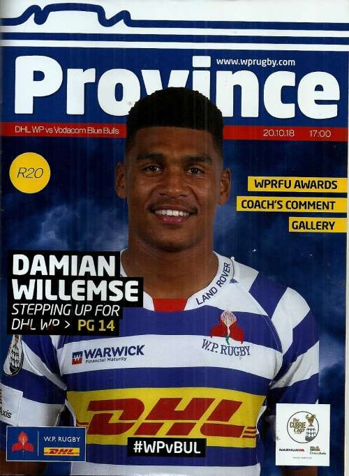 Western Province v Blue Bulls 2018 Currie Cup Semi Final Match Programme