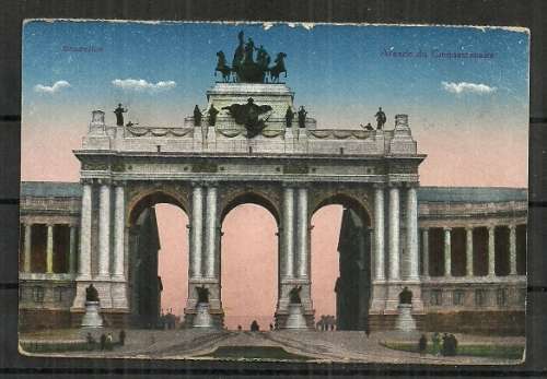 Brussels, Arcade du Cinquantenaire - Belgium Vintage Postcard