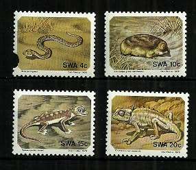 SWA - 1978 Small Animals of the Namib Desert Full Set of 4 MNH