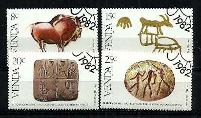 Venda - 1982 History of Writing Full Set of 4 VFU
