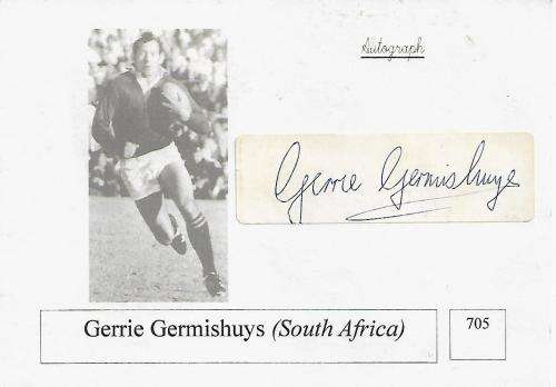 Gerrie Germishuys Autograph Card