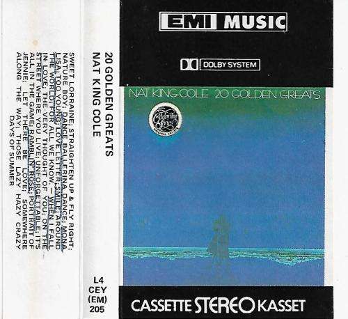 Nat King Cole - 20 Golden Greats Cassette Tape