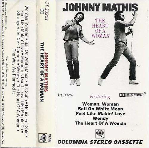Johnny Mathis - The Heart of A Woman Cassette Tape