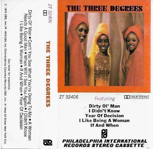 The Three Degrees - The Three Degrees Cassette Tape - USA Edition