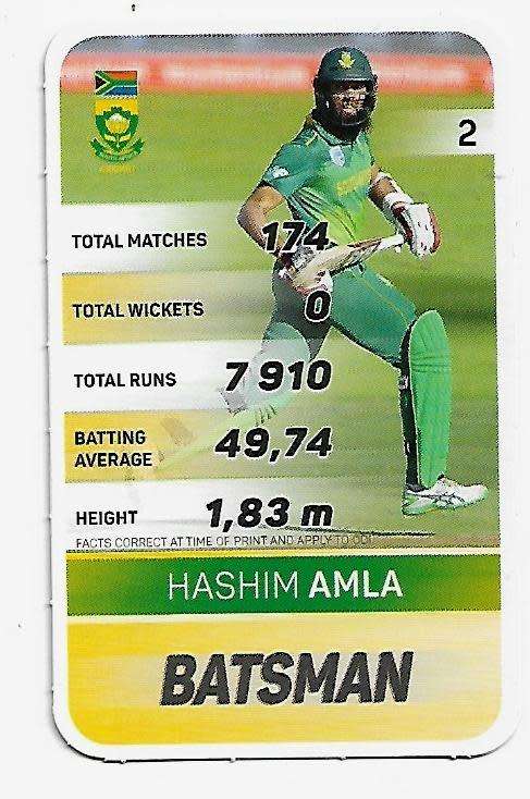 2019 Pick n Pay Cricket Super Cards - Hashim Amla Card # 2