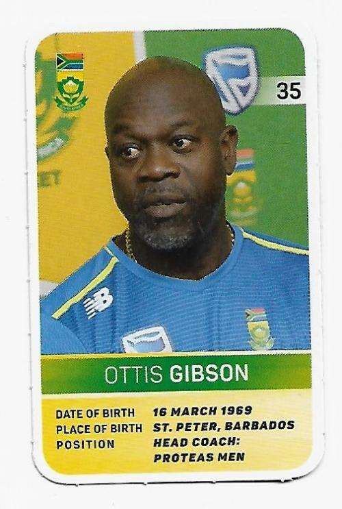 2019 Pick n Pay Cricket Super Cards - Ottis Gibson Card # 35