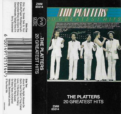 The Platters 20 Greatest Hits Cassette Tape