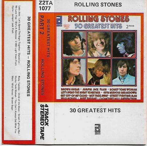 The Rolling Stones 30 Greatest Hits Part 2 Cassette Tape