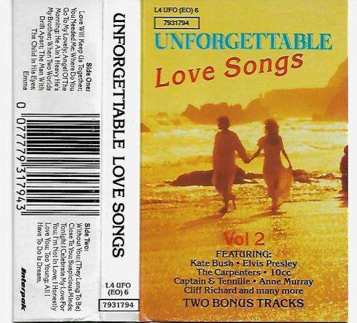 Unforgettable Love Songs Cassette Tape