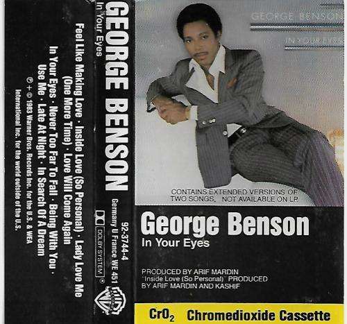 George Benson - In Your Eyes Cassette Tape - Europe Edition