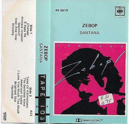 Santana - ZEBOP Cassette Tape