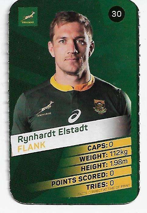 2019 Pick n Pay Rugby Super Cards - Rynhardt Elstadt Card # 30