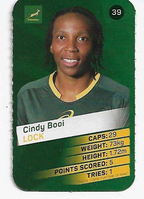 2019 Pick n Pay Rugby Super Cards - Cindy Booi Card # 39