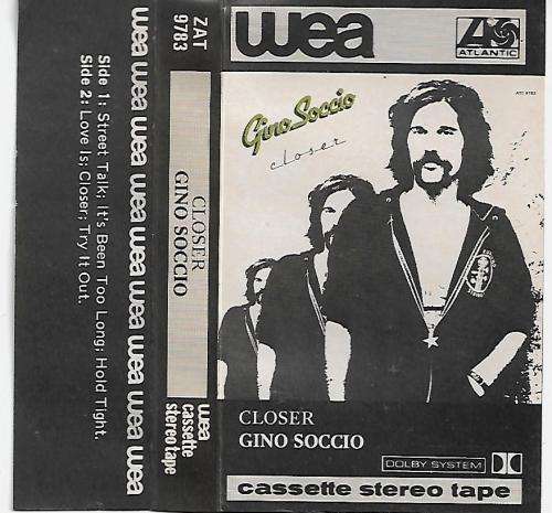 Gino Soccio - Closer Cassette Tape