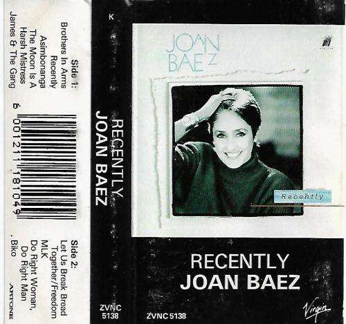 Joan Baez - Recently Cassette Tape