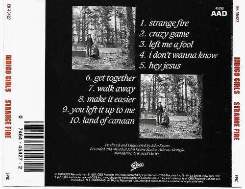 Indigo Girls  Strange Fire (CD) - USA Edition