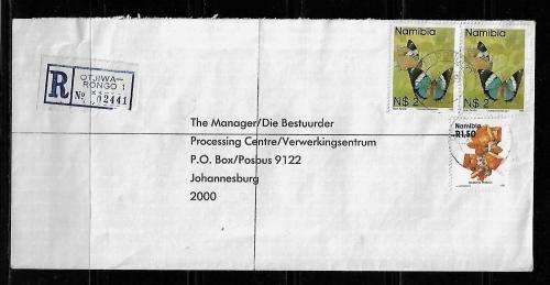 Namibia - 1996 Registered Letter Posted to South Africa