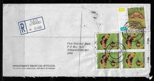 Namibia - 1996 Registered Letter Posted to South Africa