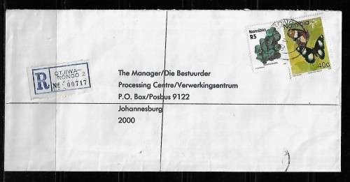 Namibia - 1996 Registered Letter Posted to South Africa