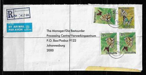 Namibia - 1997 Registered Letter Posted to South Africa