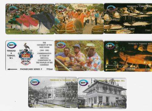 Trinidad & Tobago Collection of 8 Phonecards