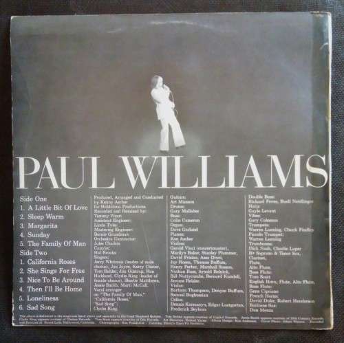 Paul Williams - A Little Bit of Love LP Vinyl Record