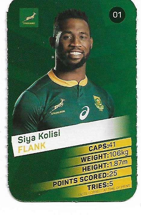 2019 Pick n Pay Rugby Super Cards - Siya Kolisi Card # 01