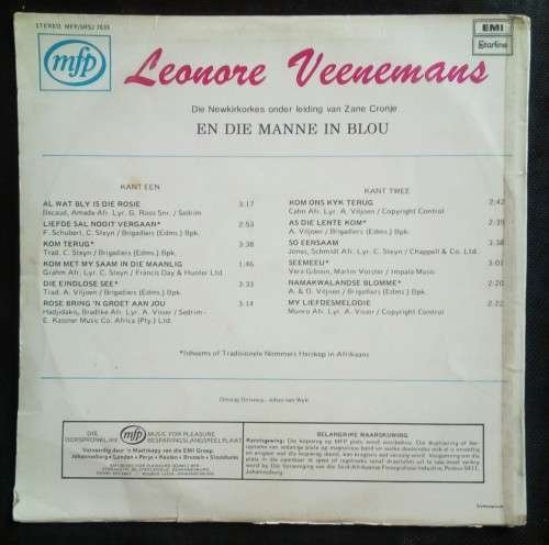 Leonore Veenemans - Al Wat Bly Is Die Rosie LP Vinyl Record