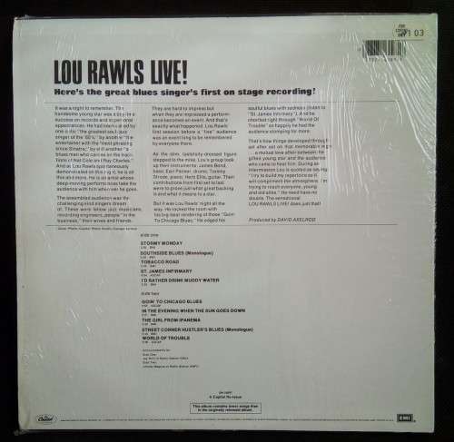 Lou Rawls - Live! LP Vinyl Record - USA Pressing