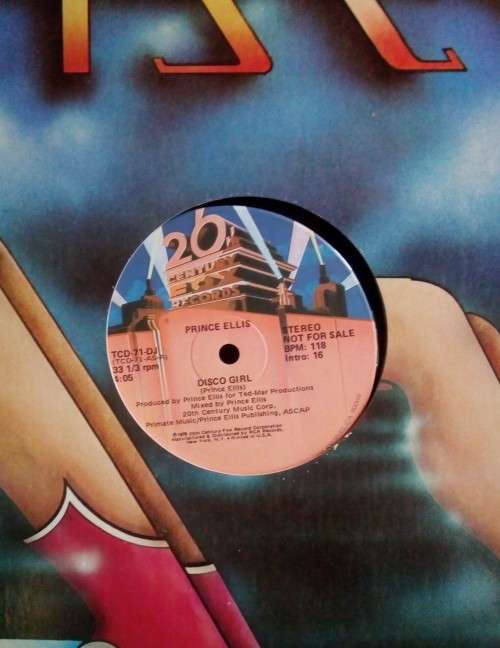 Prince Ellis - Disco Girl 12" Single Vinyl Record - USA Pressing