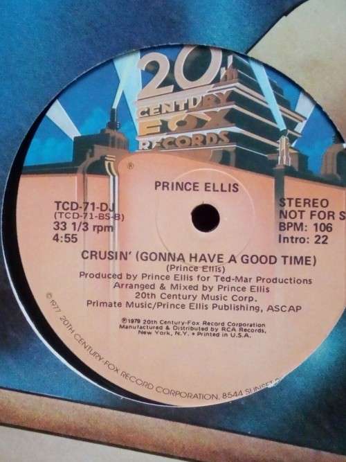 Prince Ellis - Disco Girl 12" Single Vinyl Record - USA Pressing