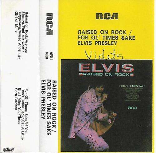 Elvis Presley - Raised On Rock / For Ol` Times Sake Cassette Tape