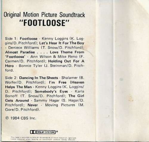 Footloose (Original Motion Picture Soundtrack) Cassette Tape
