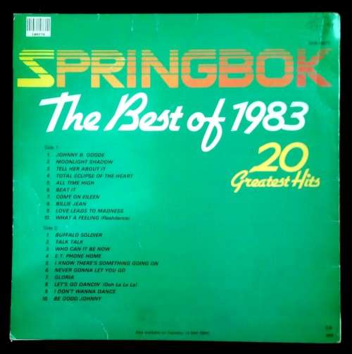 Springbok Hits The Best of 1983 LP Vinyl Record