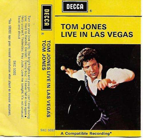 Tom Jones Live in Las Vegas Cassette Tape - UK Edition