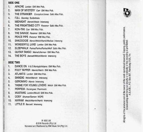 The Shadows - The Original Chart Hits 1960-1980 ( Part I ) Cassette Tape