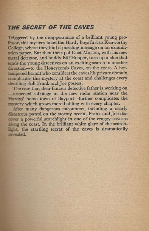 THE HARDY BOYS Issue # 13 : The Secret of the Caves by Franklin W. Dixon ( Hard Cover )