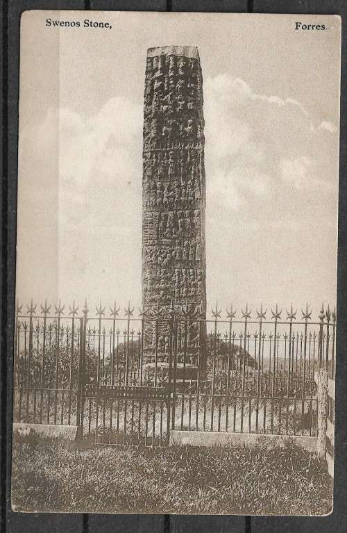 Swenos Stone, Forres - United Kingdom Vintage Postcard