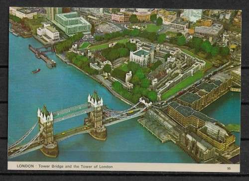 Tower Bridge & Tower of London - United Kingdom Postcard