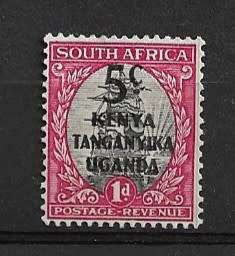Kenya, Uganda & Tanganyika - 5c 1941 South Africa Overprint MNH