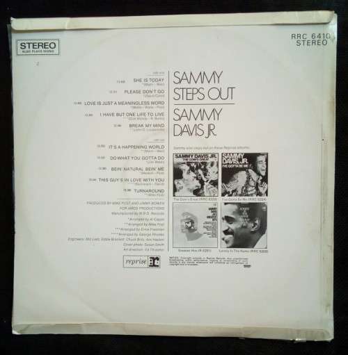 Sammy Davis Jr. - Sammy Steps Out LP Vinyl Record