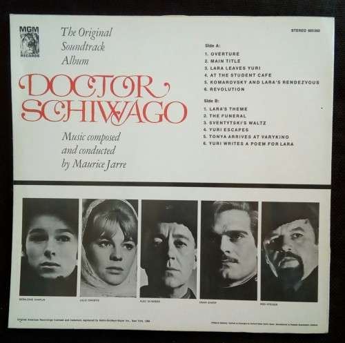 Maurice Jarre - Doctor Schiwago (Original Soundtrack) LP Vinyl Record - Germany Pressing