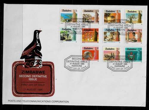 Zimbabwe - 1985 2nd Definitive Issue Set of 2 FDCs