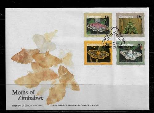 Zimbabwe - 1986 Moths FDC