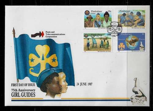 Zimbabwe - 1987 75th Anniversary of Girl Guides of Zimbabwe FDC