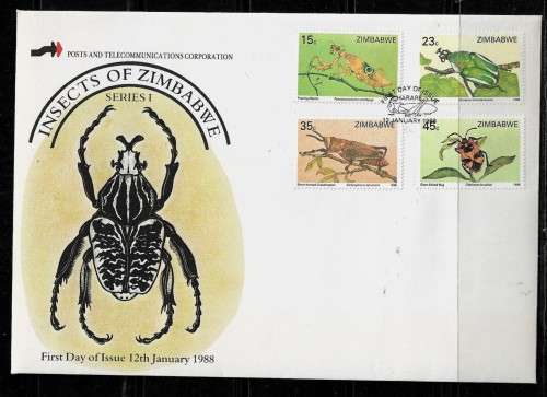 Zimbabwe - 1988 Insects FDC