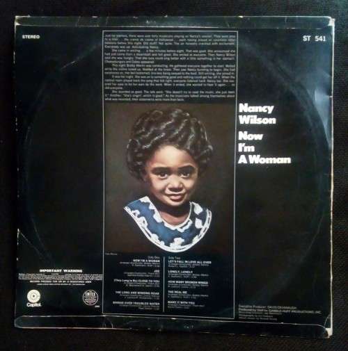 Nancy Wilson - Now I`m A Woman LP Vinyl Record