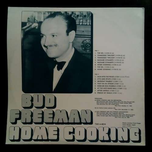 Bud Freeman - Home Cooking LP Vinyl Record - Sweden Pressing