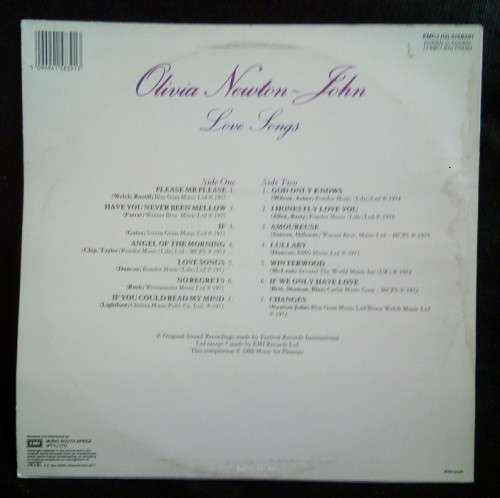 Olivia Newton-John - Love Songs LP Vinyl Record