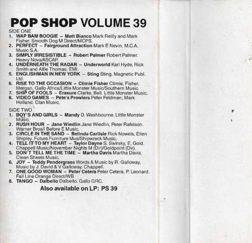 POP SHOP Vol.39 Cassette Tape